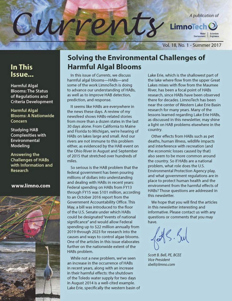 Currents Newsletter: Solving the Environmental Challenges of Harmful Algal Blooms