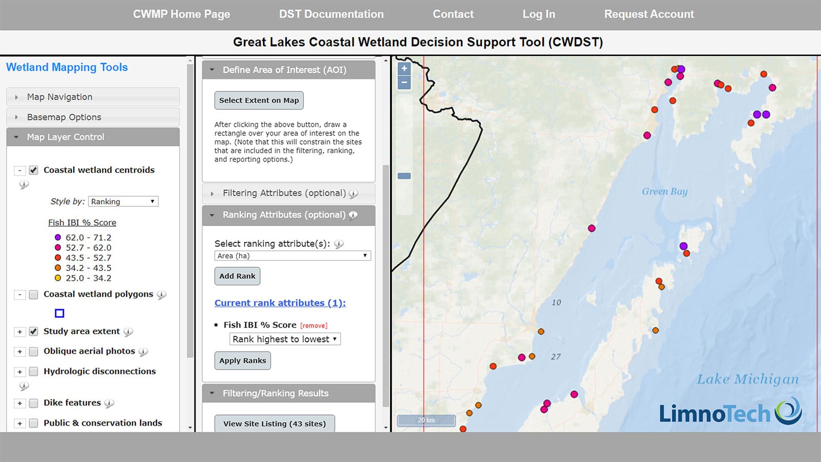 Screenshot of the CWDST