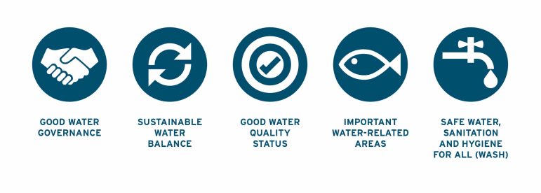 The Alliance for Water Stewardship Five Step Process Icons