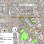 Map of RiverSmart subsheds, monitored green infrastructure practices, green infrastructure practice polygons and location points for flow meters and rain gauges